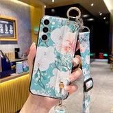 Crossbody Lanyard and Wrist Strap Silicone Phone Case for Samsung Galaxy S21 Series with Detachable Adjustable Strap